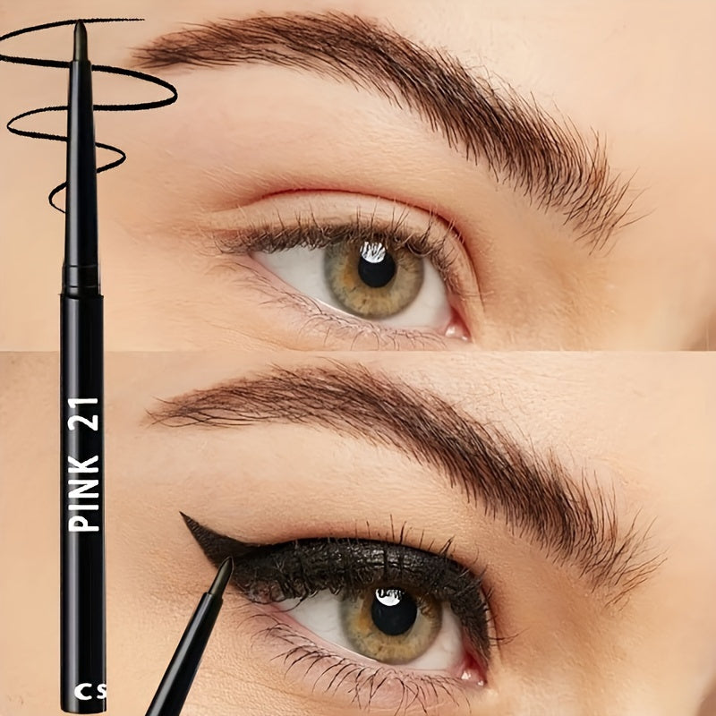 5pcs Waterproof and Sweatproof Black Eyeliner Pencils - Long-lasting, Stain-proof for Bold Eye Makeup, Easy Glide Formula for Flawless Wings abcdefg Valentine's Day Gift